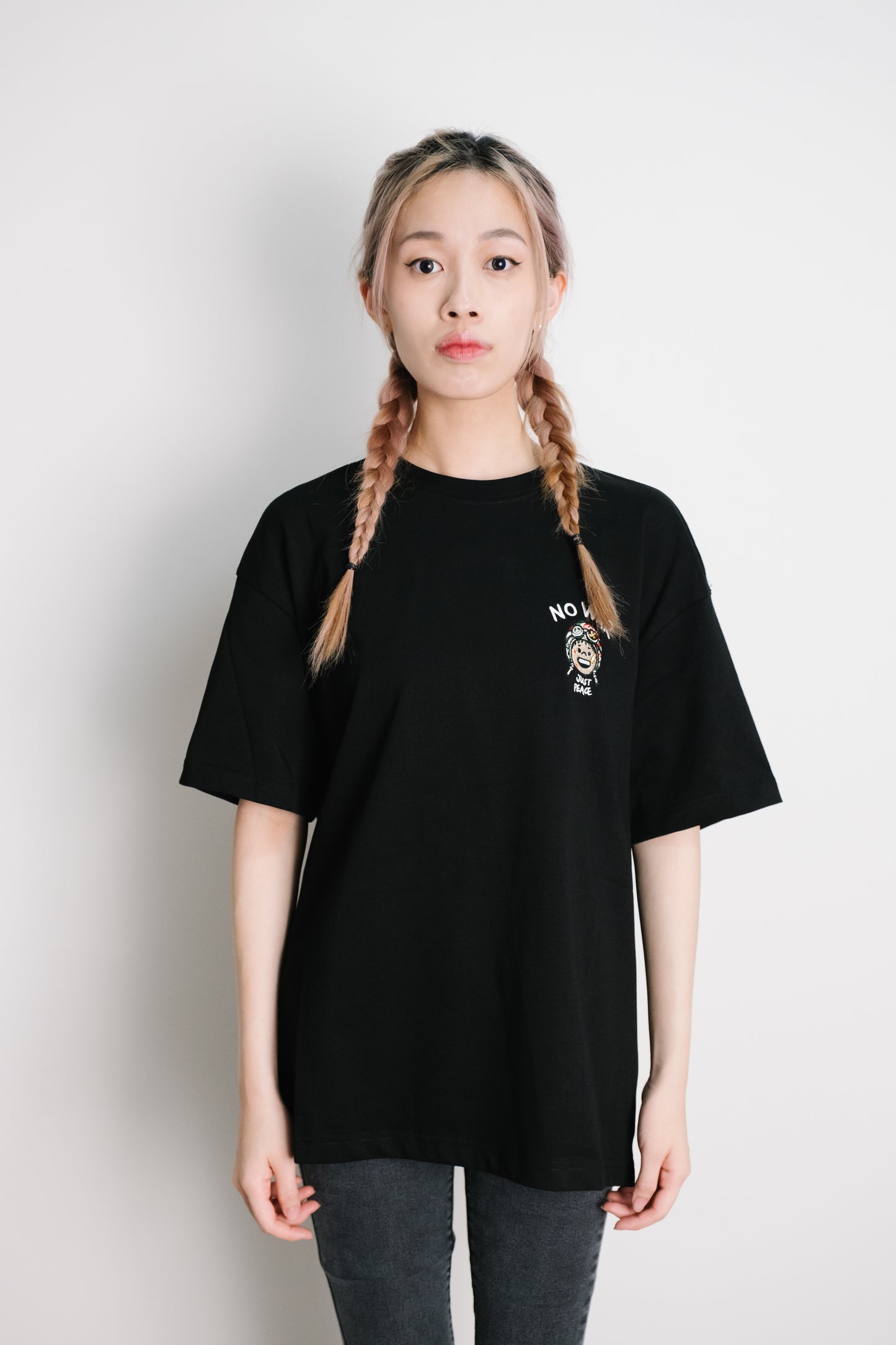 NO WAR, JUST PEACE Oversized T-Shirt Casual