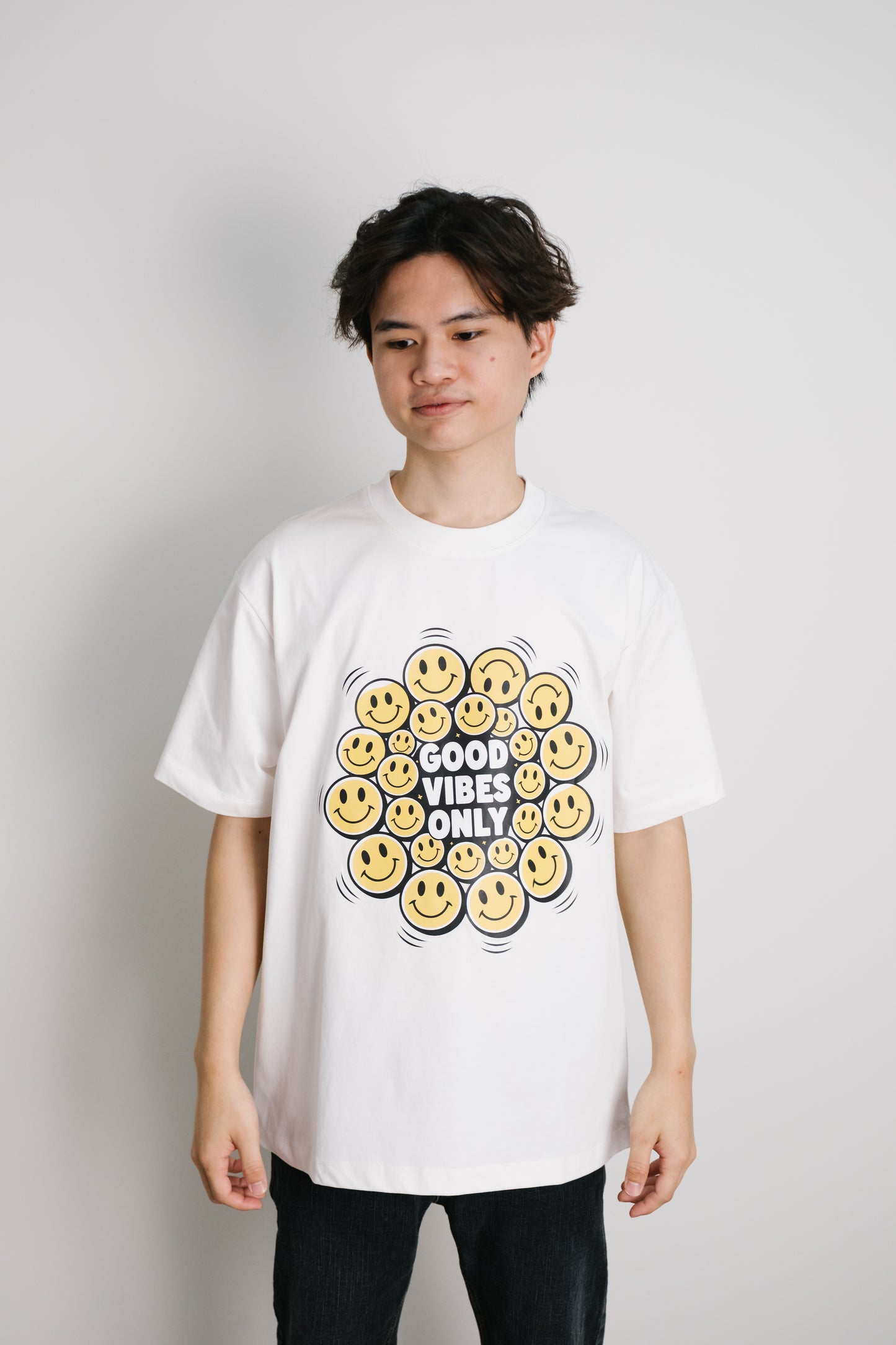Naked Charm 'Good Vibes Only' Smiley T-Shirt Top