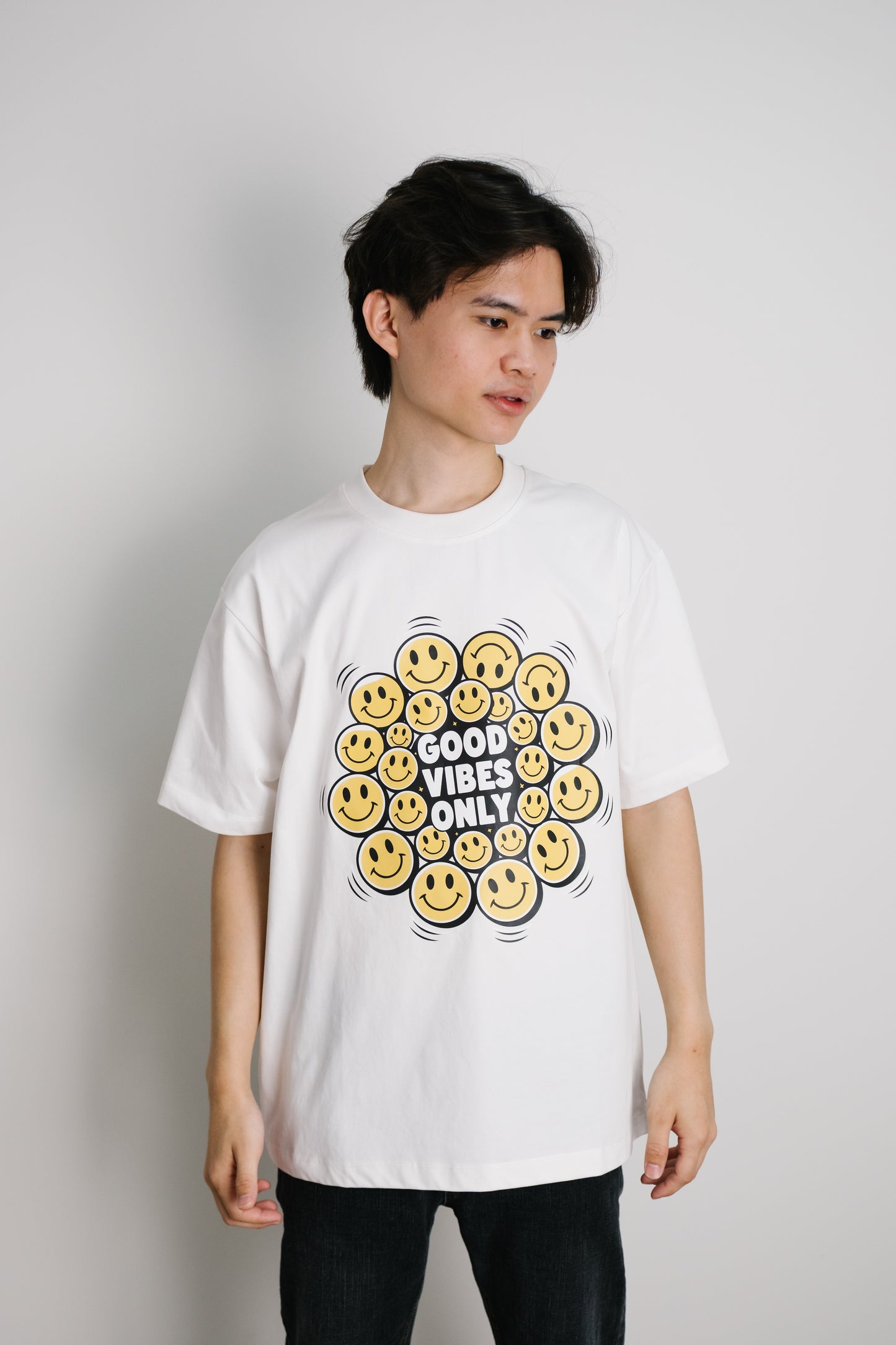 Naked Charm 'Good Vibes Only' Smiley T-Shirt Top