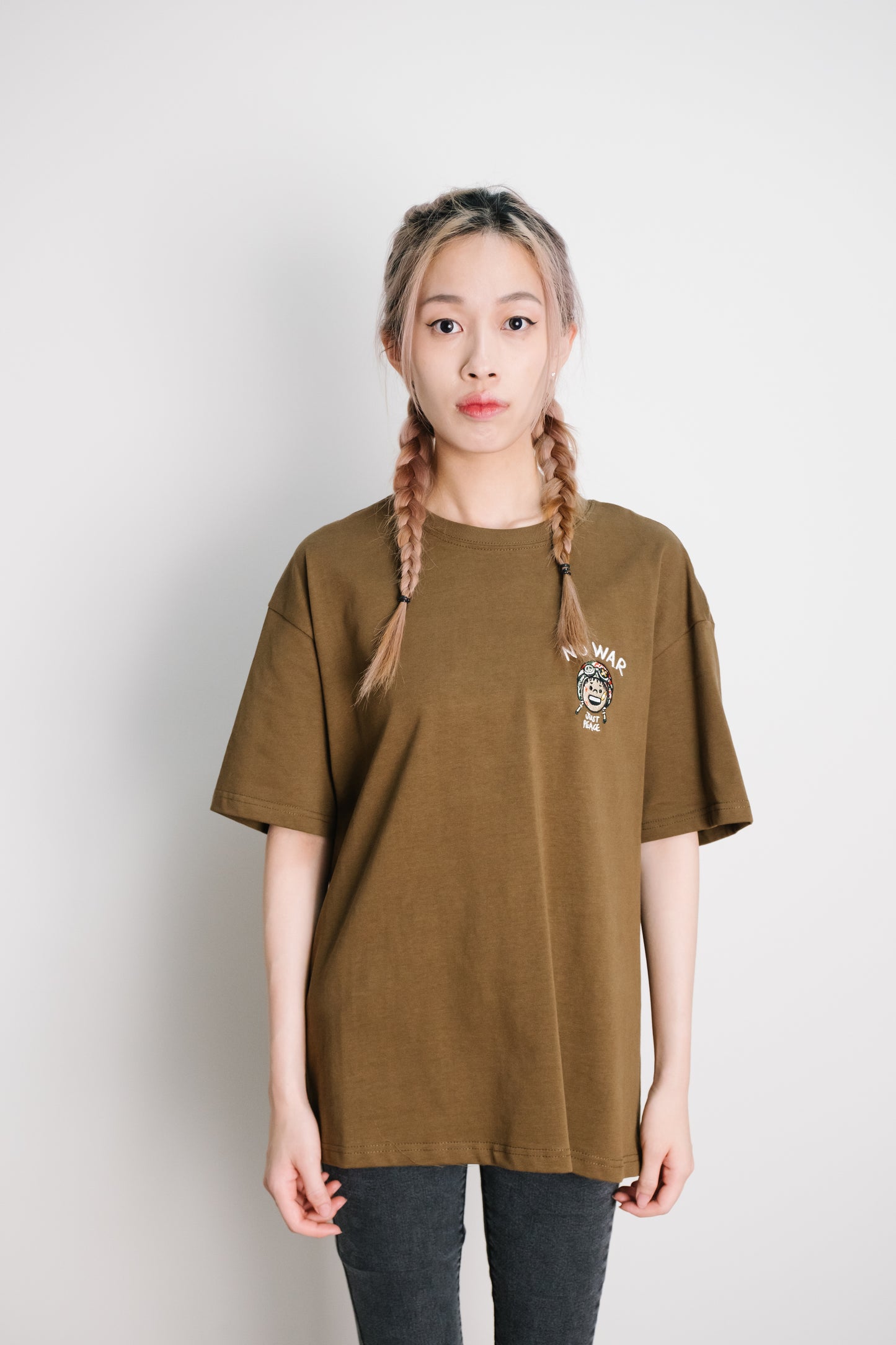 NO WAR, JUST PEACE Oversized T-Shirt Casual