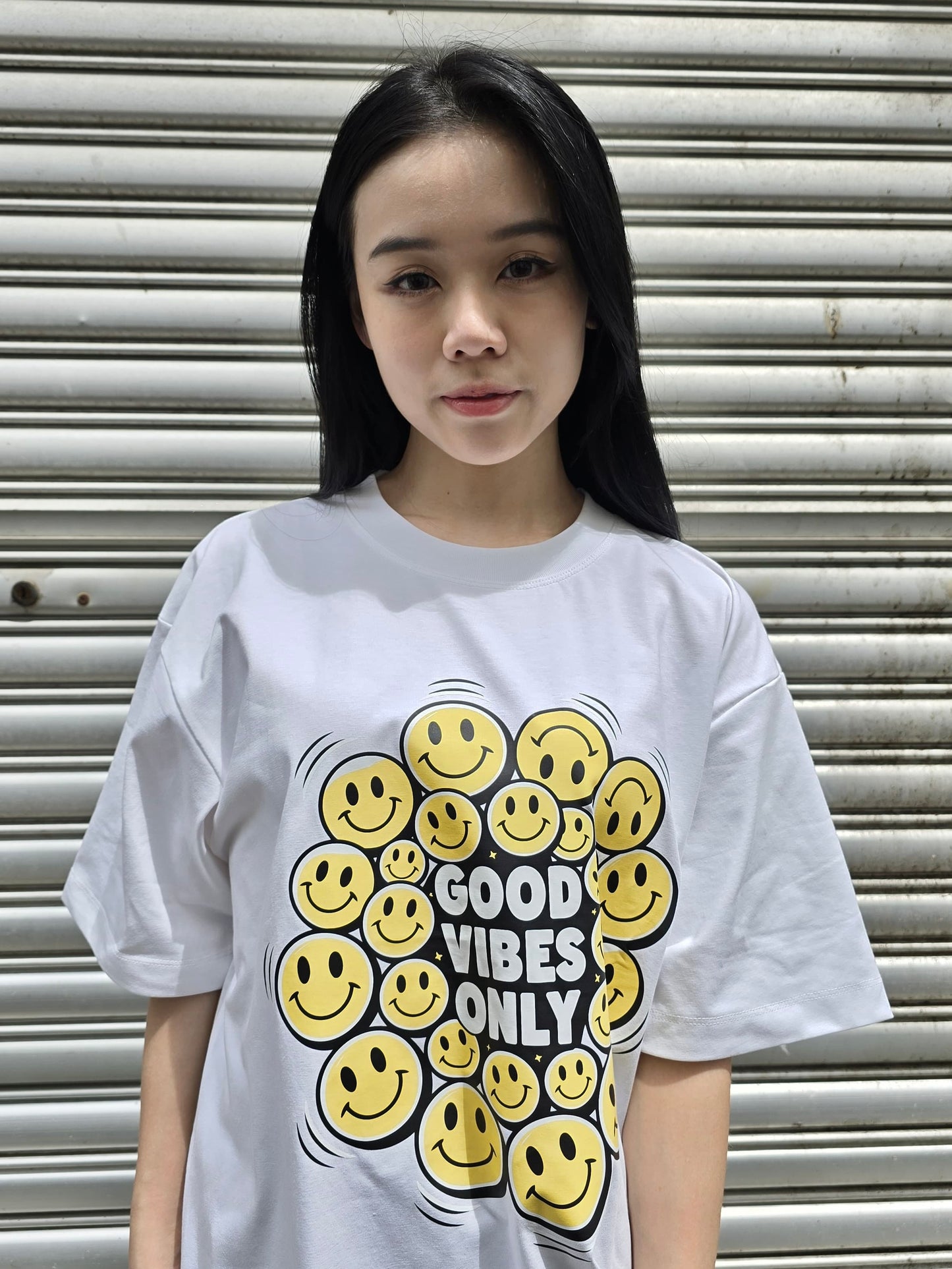 Naked Charm 'Good Vibes Only' Smiley T-Shirt Top