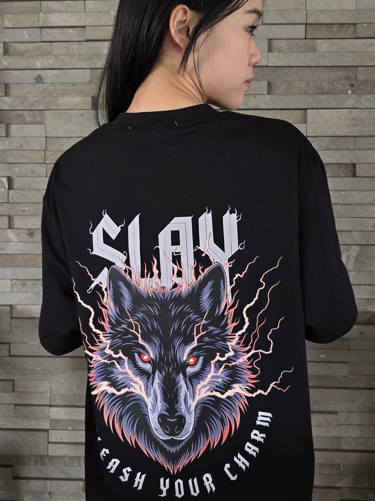 Naked Charm Wolf NC T-shirt Top Streetwear